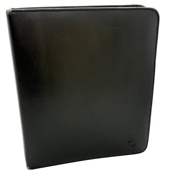 Franklin Covey Black Leather Zip Binder Planner Organizer 7-Ring With Card Slots - Picture 4 of 12